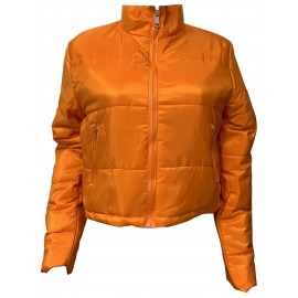 Women'S Stylish Yellow Puffer Jacket - Casual Long Sleeve, Short Length, Zip-Up with Pockets, Perfect for Winter Fashion, Winter Fashion Jacket|Zipup Jacket|Padded Jacket, Yellow Jacket/coat Women, Winter Jacket Women, Coat For Women