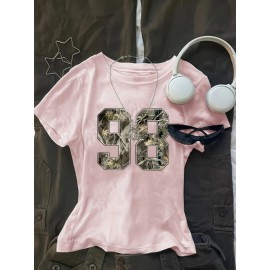 Women'S Camo Print T-Shirt with 