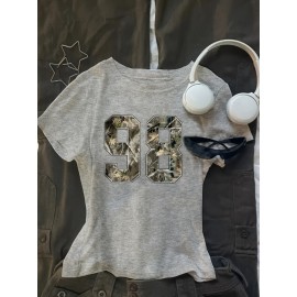 Women'S Camo Print T-Shirt with 