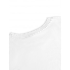 Women'S Casual Sushi Print T-Shirt - Short Sleeve Crew Neck, Vibrant Japanese Food Design, Machine Washable, Perfect for Spring/Summer Outings & Beach Vacations, Beachwear Tshirt | Playful Print Top | Machine Washable Top, Sushi Tshirt