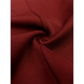 Women's Elegant Formal Evening gown - Rich Red Mermaid party dress, Bodycon fit long Formal Attire with Zipper Back, Machine Washable Wedding & Gala Outfit for Women, Event Attire, Structured Silhouette