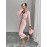 Women'S Elegant Dress - Soft Pink Formal & Casual Outfit with Button Front, Flattering Fit for Office, Parties, Tea Dates - Chic Women'S Clothing, Office Attire, Sophisticated Design, Premium Quality, Bow Detail, Fashion Lovers