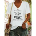 Women'S Casual V-Neck T-Shirt with 