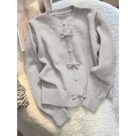 New Retro Buttoned Sweater Women's Fashionable Cardigan Top Soft and Cozy Knitwear